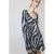Mango korte jurk met zebraprint – blauw