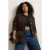 Trendyol Curve Dames Bruin Effen Lang Regular fit Grote maten Blazers