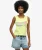 Outdoor Gestreepte Tanktop met Laag Uitgesneden Ronde Hals Yellow