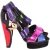 Marc Jacobs Kleurblok Hart Platform Hak Sandalen in Multicolour Leer