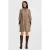 Anytime crinkle midi jurk met V-hals panterprint