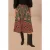 FARM Rio Arabesque Floral Green Buttons Midi Skirt