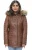 Dames gewatteerde leren parka jas-Curitiba