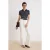 TRENDYOLMİLLA Dames Ecru Effen Flared Hoge taille Jeans