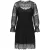 ONLY CARMAKOMA Plus Size kanten A-lijn mini jurk – zwart