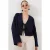 Viscose Mix V-hals Lange Mouwen Kimono met Binding Detail