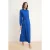 Trendyol Modest Dames Blauw Effen Maxi Lang Casual Double-breasted Modest Jurken