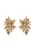 faina Oorbellen  rose-goud / smaragd / transparant