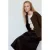 Mango imitatieleren midi rok – bruin