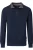 Casa Moda Half-Zip Sweater blauw, Effen