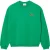 Lacoste Unisex Fleece Loose Fit Sweatshirt met accenten voor volwassenen (Groen)