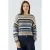 OUI gebreide gestreepte trui met wol – beige
