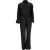 Saint Laurent jumpsuit met lange mouwen en riem in zwart katoen
