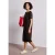 Street One Dames Midi-jurk met ronde hals en knopen in Bruin