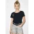 Geborduurde U-hals Basis T-shirt