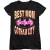 Batman T-shirt voor dames met de tekst ‘Best Mom In Gotham’ voor Moederdag (Zwart)
