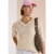 Cecil Dames Trui met korte mouwen in gehaakte look in Beige