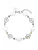 PURELEI Armband ‘Flowering’  blauw / lila / zilver / wit