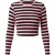 TRENDYOLMİLLA Dames Paars Gestreept Lang, Getailleerd T-shirts