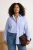 Trendyol Curve Dames Blauw Effen Lang Relaxed fit Grote maten Overhemden