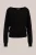 WE Fashion – Dames fijngebreide trui – Regular fit – Zwart – Livaeco™ Viscose –