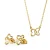 Orphelia ‘Lili’ Dames 925 Sterling Zilveren Set: Ketting-Pendant + Oorbellen – Gouden SET-7513/G