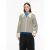 ROUGE EDIT gestreepte vest donkerbruin gebreid