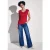 Street One Dames Shirt met diamanten halslijn in Rood