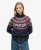 Superdry Vrouwen Fair Isle Trui met Logo Blauw