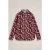 White Stuff Feather Printed Shirt Red Print