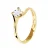 Solitaire Diamond 0,40 Cts 4 Claws Geel Goud 18 Karaat