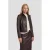 Ruby imitatieleren jacket donkerbruin