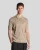 Lyle & Scott Embleem Dubbelgebreide Rits Polo Shirt – Beige