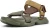 CAMPER Sandalen met riem ‘Karst’  chocoladebruin / kaki / riet