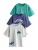 Next Shirt  blauw / lichtgrijs / smaragd