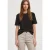 Street One Dames Shirt met ronde hals en structuur in Bruin