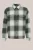 WE Fashion – Heren boxy fit geweven overshirt met ruit – Boxy Fit – Donkergroen – Katoen –