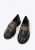 Wittchen Dames Leren Mocassins met Decoratieve Ketting op Platform Donkerbruin