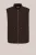WE Fashion – Heren bodywarmer met structuur – Regular fit – Donkerbruin – Katoen –