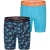 Happy Shorts Heren boxershorts met lange pijpen boxer briefs blue palms print 2-pack