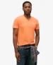 Superdry Mannen Essential T-shirt van Biologisch Katoen met V-hals en Logo Oranje