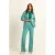 Expresso flared regular waist pantalon turquoise