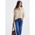 Street One Dames Corduroy blouse met ruches in Beige