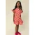 LOOXS little gebloemde sweatjurk roze