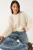 Textuur Crew Neck Crop Trui met Pluche Detail