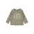 Dirkje rechtvallende longsleeve met print – kaki