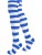 normani Overknee kousen  royal blue/koningsblauw / wit