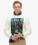 Travel Postcard Sweatshirt met Ronde Hals en Grafische Print Crème