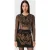 AllSaints Greta Emb Top Black/gold