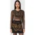 AllSaints Greta Emb Top Black/gold